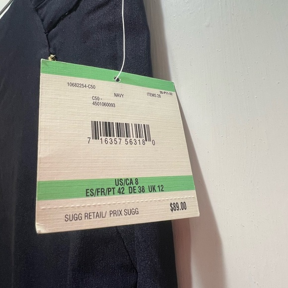 Anne Klein Navy Trousers with Gold Accents Size 8 NWT - Picture 3 of 8